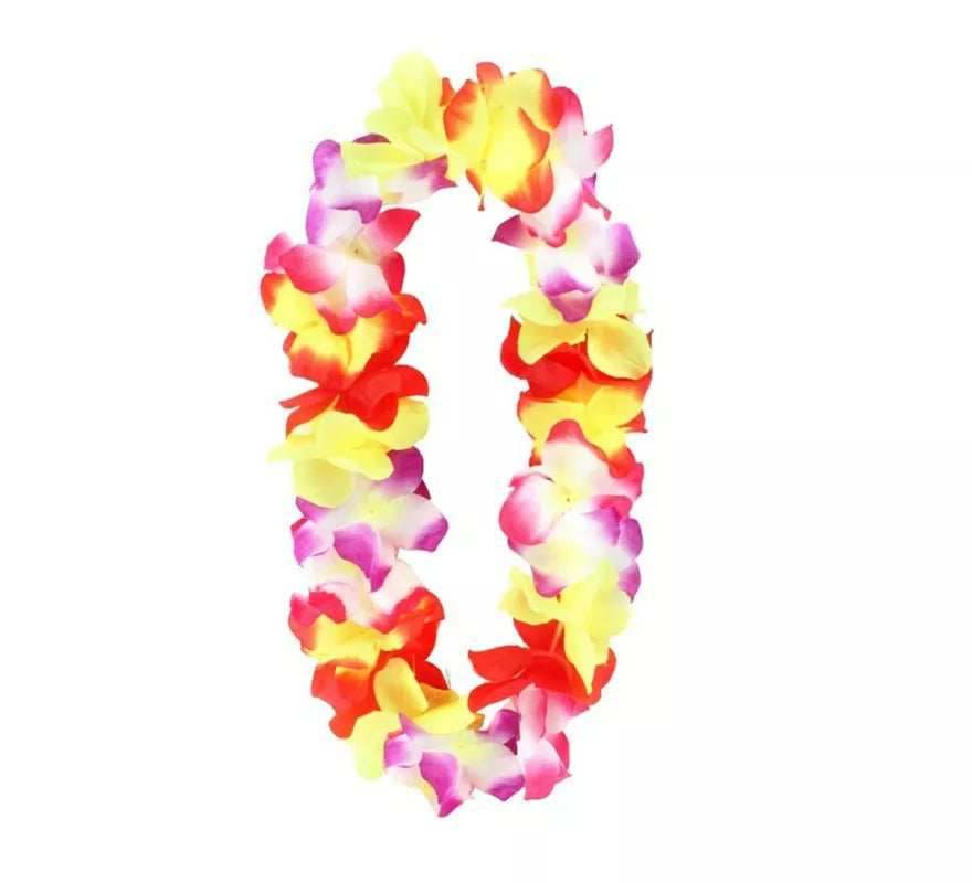 Translation missing: de.Collar Hawaii mediano amarillo y rojo