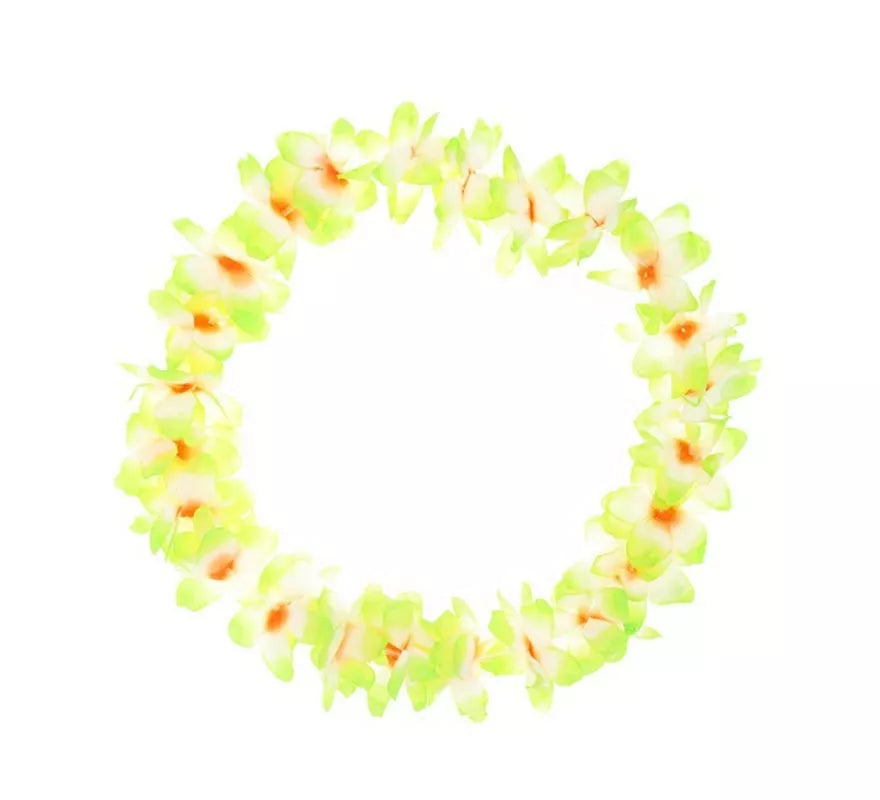 Collar Hawaii mediano verde de 46 cm