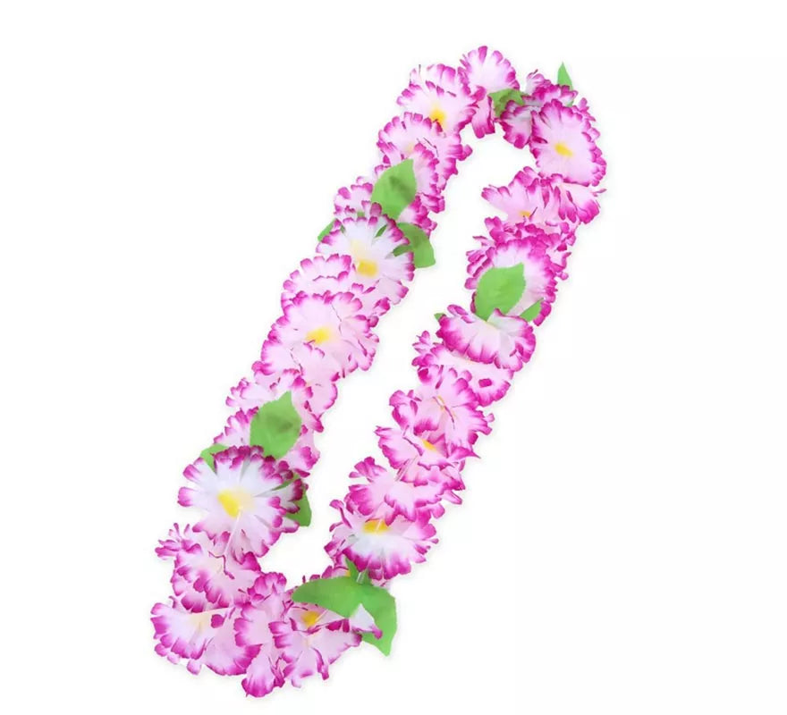 Translation missing: de.Collar Hawaii morado y amarillo de 55 cm