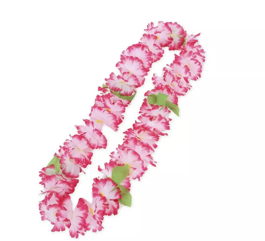 Translation missing: de.Collar Hawaii rosa suave y fucsia de 55 cm