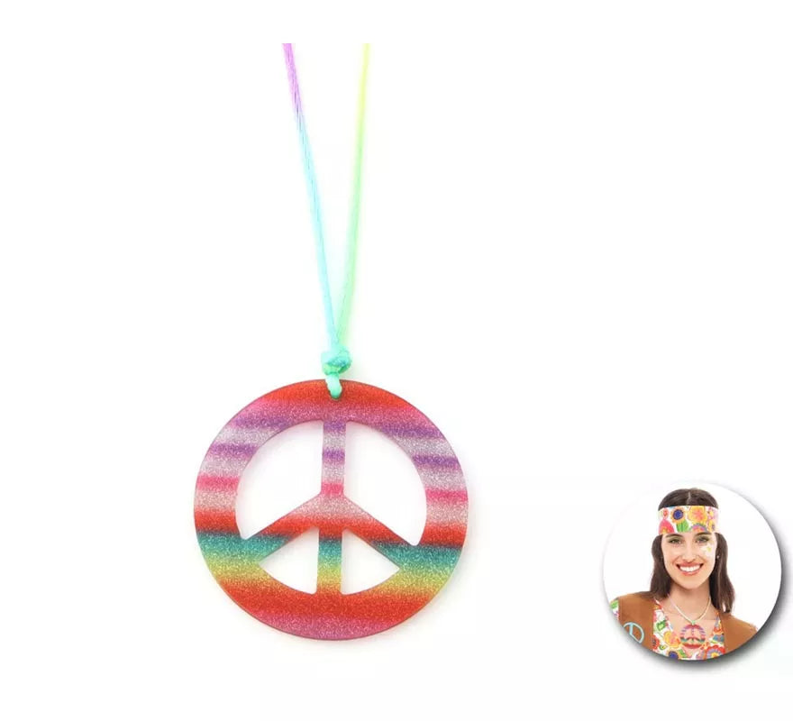 Translation missing: de.Collar Hippie Paz fucsia brillante