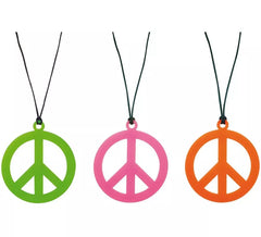 Hippie Peace Symbol Halskette in verschiedenen Farben
