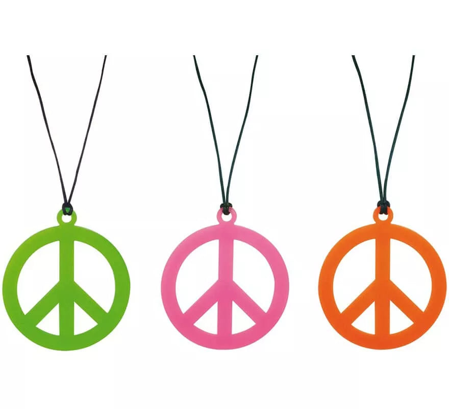 Translation missing: de.Collar Hippie Símbolo de la Paz en colores surtidos