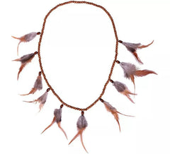 Indische Halskette mit Federn von 42 cm