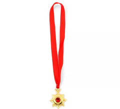 Rot-goldene Vampir-Medaillon-Halskette