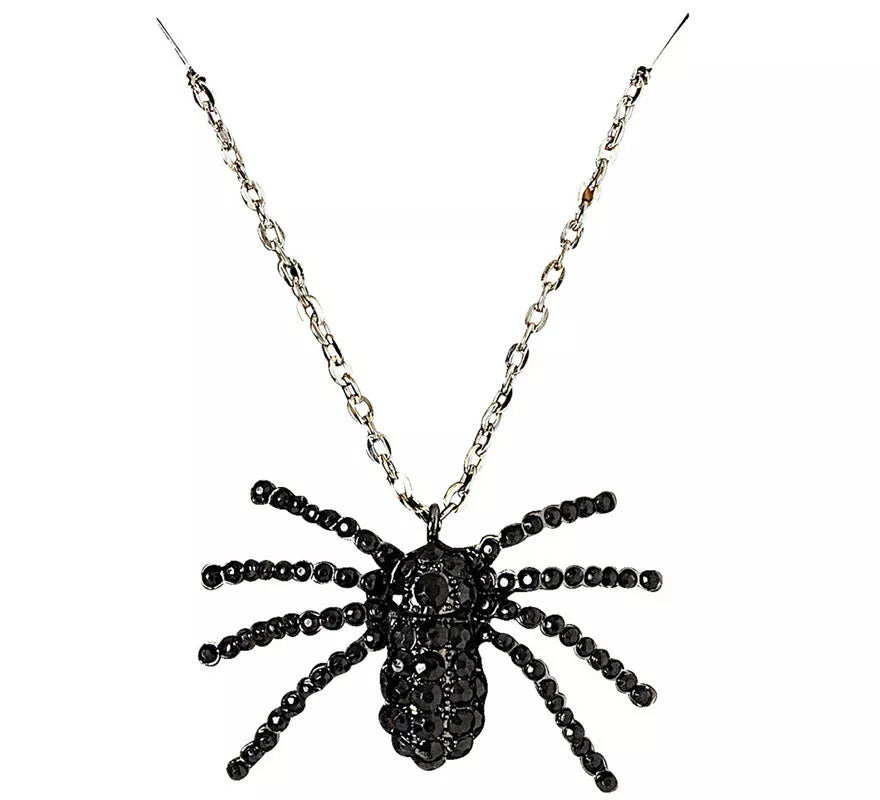 Translation missing: de.Collar Negro de Araña con Pedrería