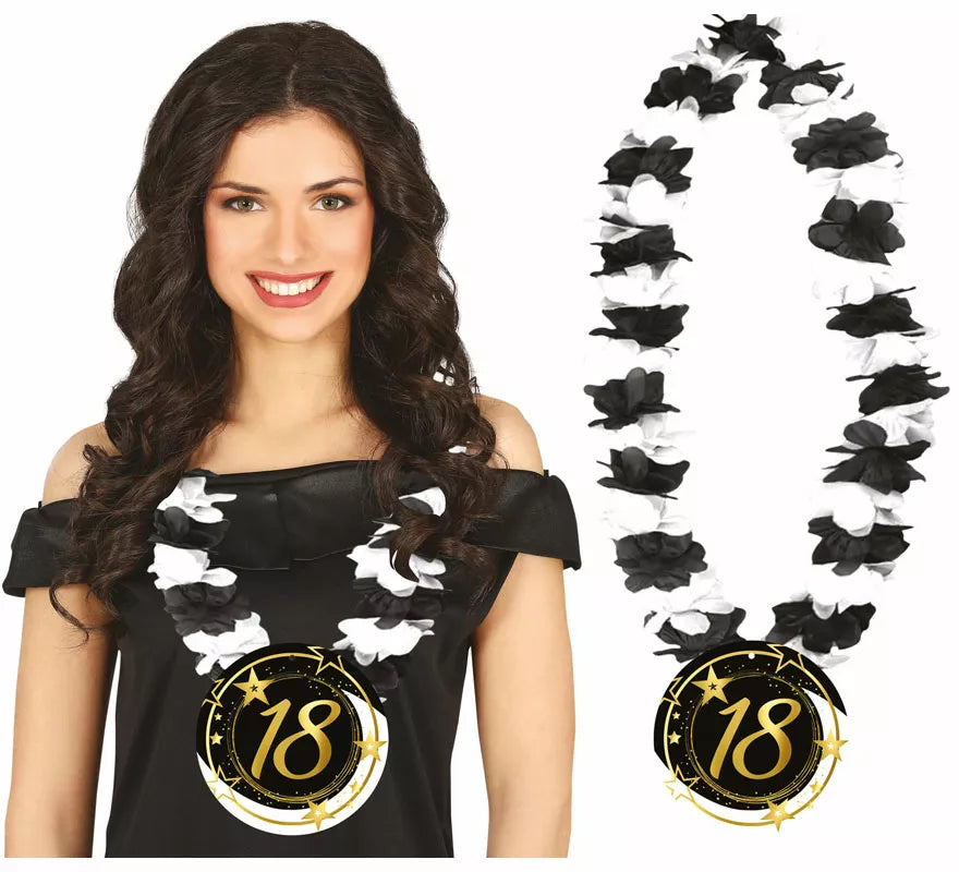 Translation missing: de.Collar Negro y Blanco de 18 Años Cumpleaños y Aniversarios