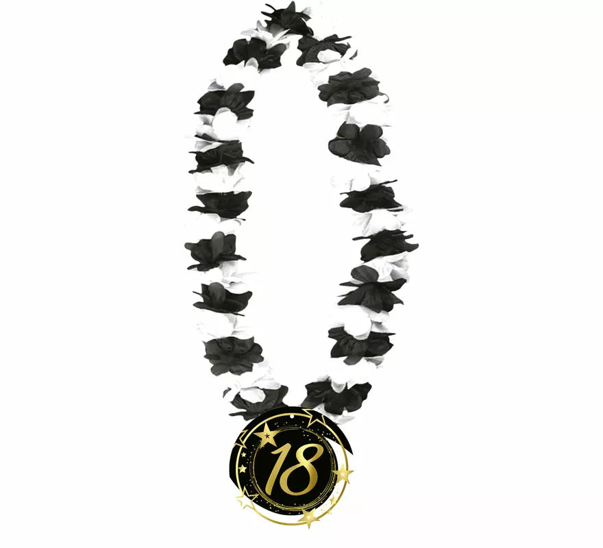 Translation missing: de.Collar Negro y Blanco de 18 Años Cumpleaños y Aniversarios