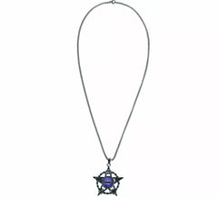 Lilafarbene Dämonenauge-Halskette aus Metall, 5 cm