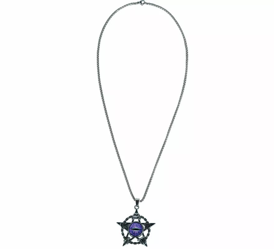 Translation missing: de.Collar Ojo Demonio Morado Metal, 5 cm
