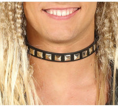Schwarz und Gold Punk Halskette