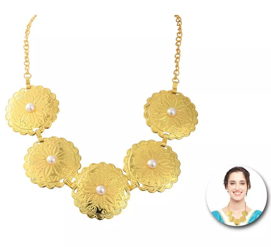 Translation missing: de.Collar Romano de flores doradas