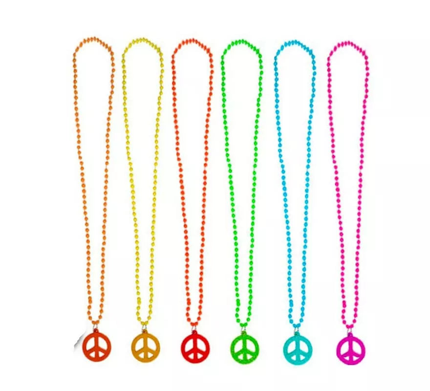 Translation missing: de.Collar símbolo de Paz de 45 cm colores surtidos