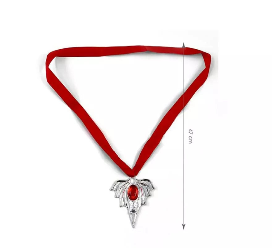 Translation missing: de.Collar Vampiresa Alas plateadas de 47 cm