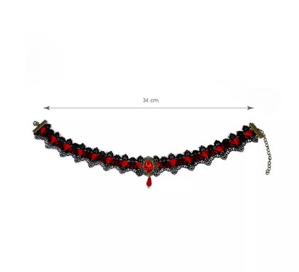 Collar Vampiresa chóker de 34 cm