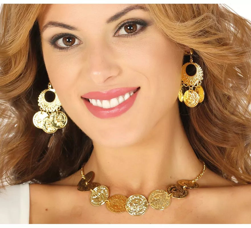 Translation missing: de.Collar Y Pendientes con monedas de Zíngara