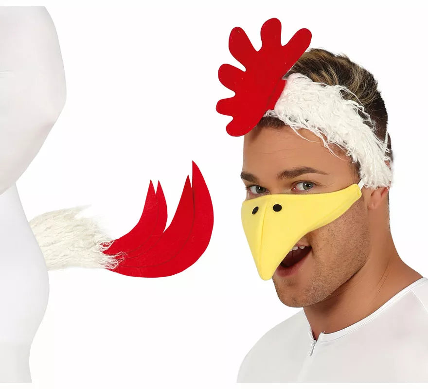 Translation missing: de.Conjunto de Gallina: Cola, Diadema y Pico
