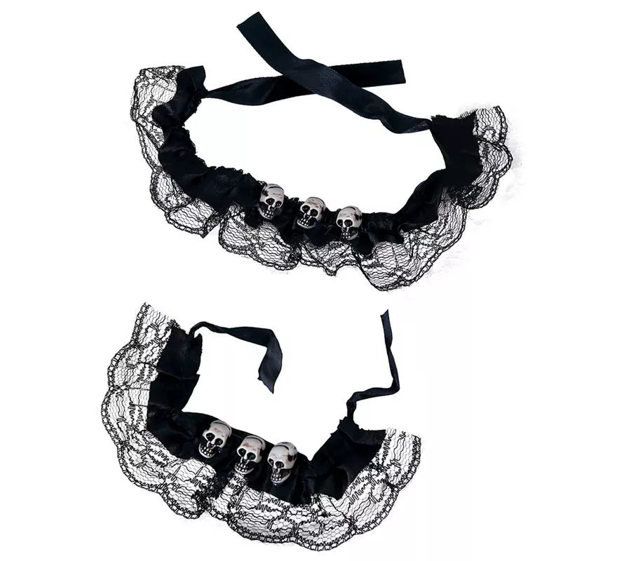 Translation missing: de.Conjunto de gargantilla y pulsera de Calaveras