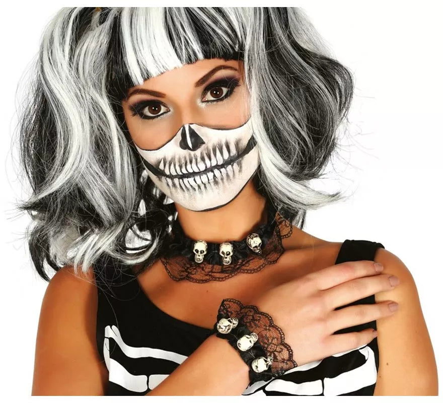 Translation missing: de.Conjunto de gargantilla y pulsera de Calaveras