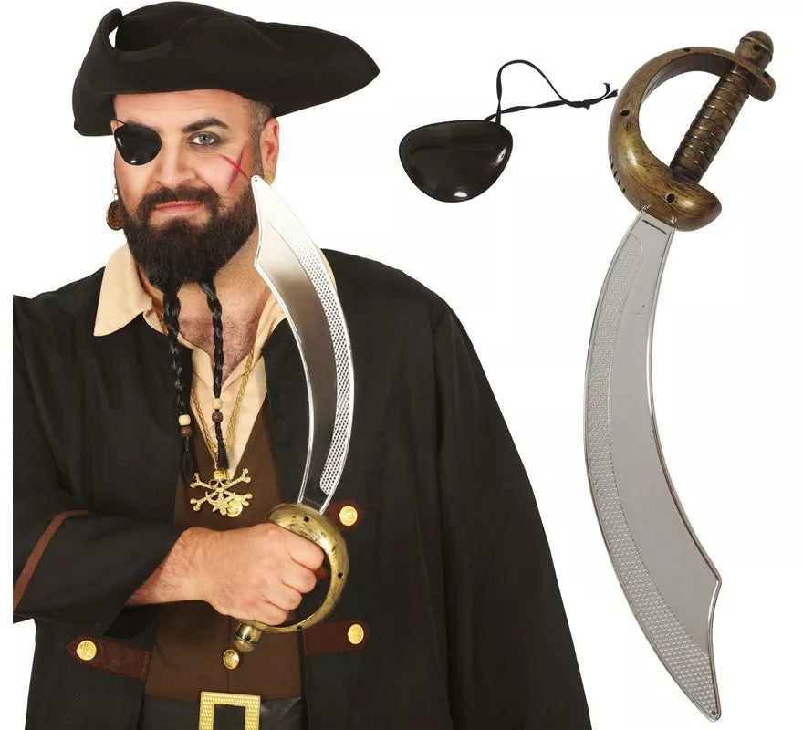 Translation missing: de.Conjunto de Sable pirata 47 cm. y parche