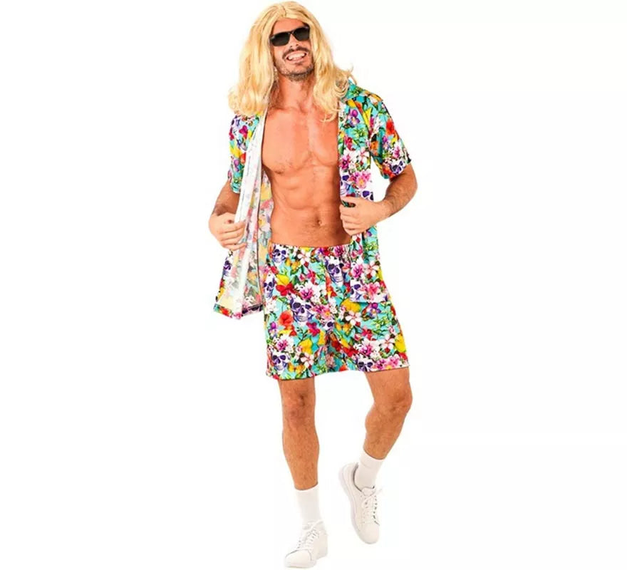 Translation missing: de.Conjunto de Verano con Estampado de Calaveras: Camisa y Shorts para hombre