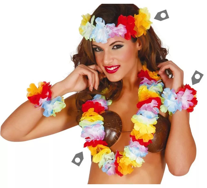 Translation missing: de.Conjunto Hawaiano de cinta, collar y muñequeras
