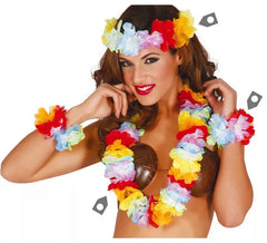 Hawaiianisches Set aus Band, Kragen und Armbändern