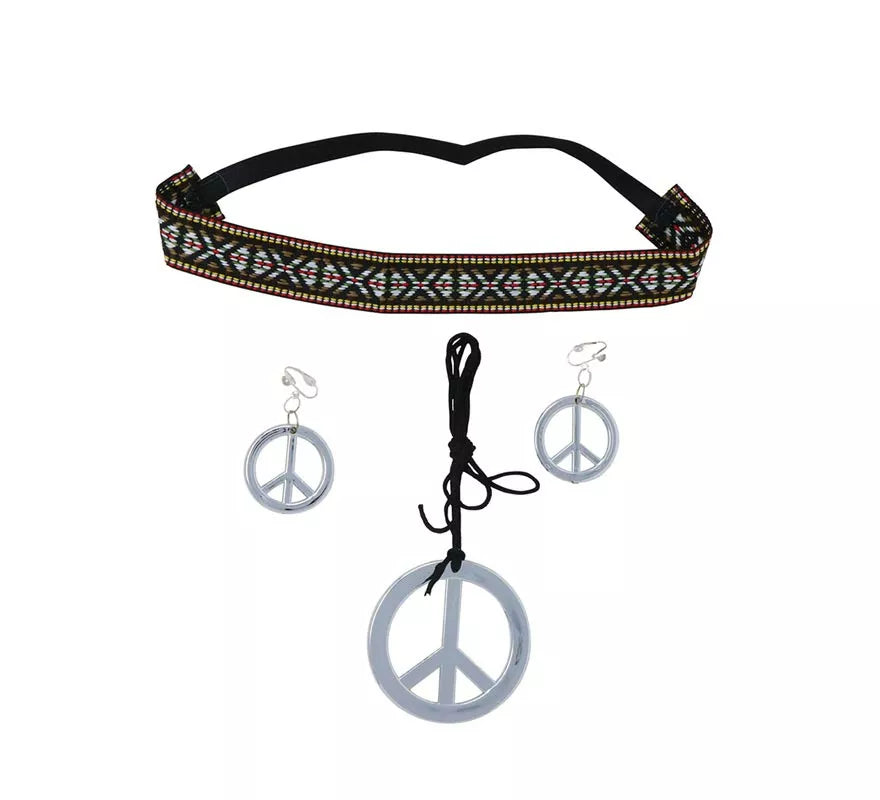 Translation missing: de.Conjunto Hippie de pendientes, collar y cinta
