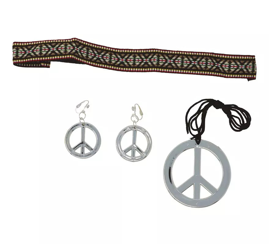 Translation missing: de.Conjunto Hippie de pendientes, collar y cinta