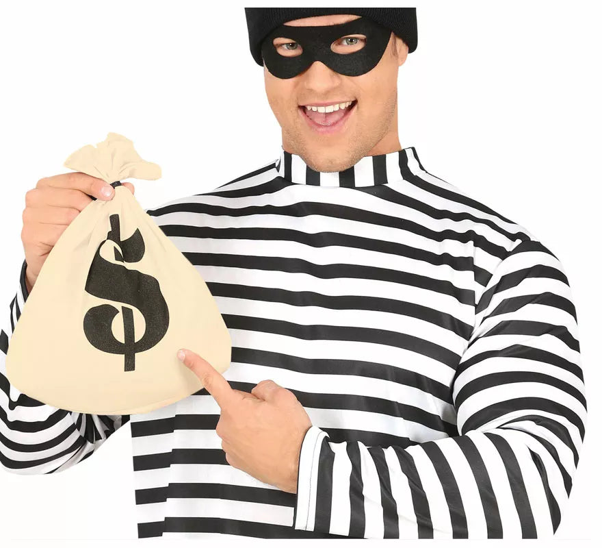 Translation missing: es.Conjunto Ladrón: Antifaz, Camisa y Bolsa de Dinero