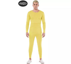 2-teiliges Spandex-Trikot-Set in gelber Farbe für Herren