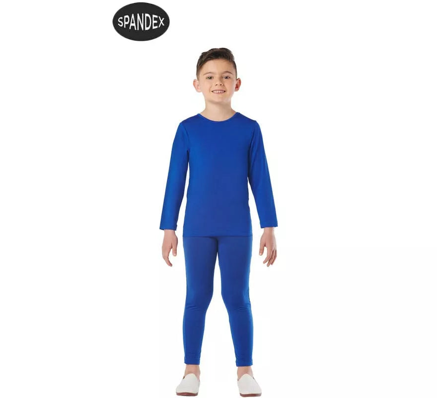 Translation missing: de.Conjunto Maillot Spandex en 2 piezas color Azul para niños