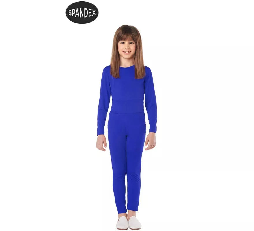 Translation missing: de.Conjunto Maillot Spandex en 2 piezas color Azul para niños