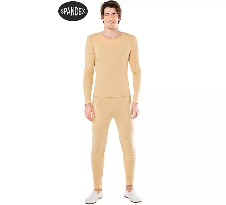 Translation missing: de.Conjunto Maillot Spandex en 2 piezas color Beige para hombre