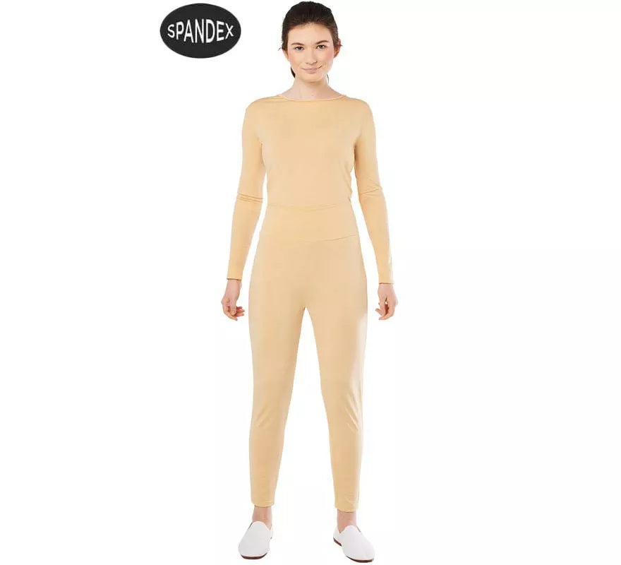 Translation missing: de.Conjunto Maillot Spandex en 2 piezas color Beige para mujer