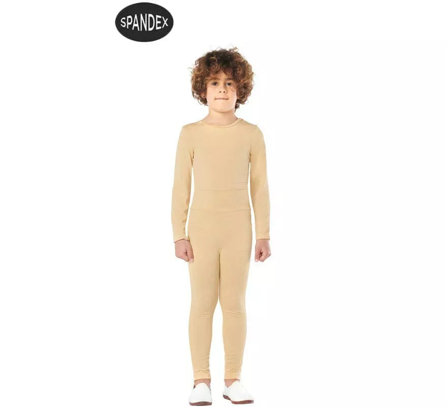 Translation missing: de.Conjunto Maillot Spandex en 2 piezas color beige para niños