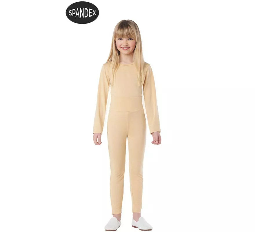 Translation missing: de.Conjunto Maillot Spandex en 2 piezas color beige para niños