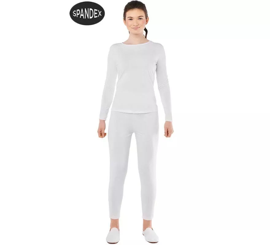 Translation missing: de.Conjunto Maillot Spandex en 2 piezas color Blanco para mujer