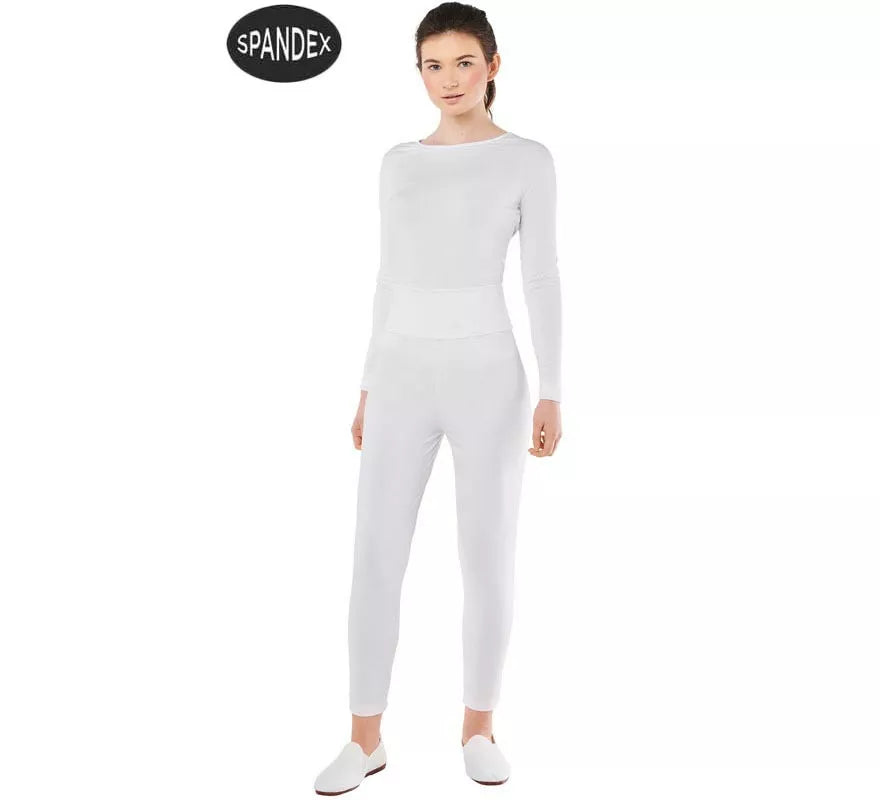 Translation missing: de.Conjunto Maillot Spandex en 2 piezas color Blanco para mujer