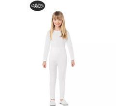 Weißes 2-teiliges Spandex-Trikot-Set für Kinder