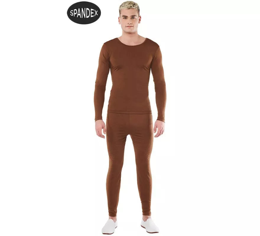 Translation missing: de.Conjunto Maillot Spandex en 2 piezas color Marron para hombre