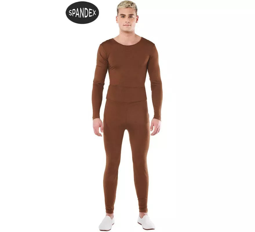 Translation missing: de.Conjunto Maillot Spandex en 2 piezas color Marron para hombre