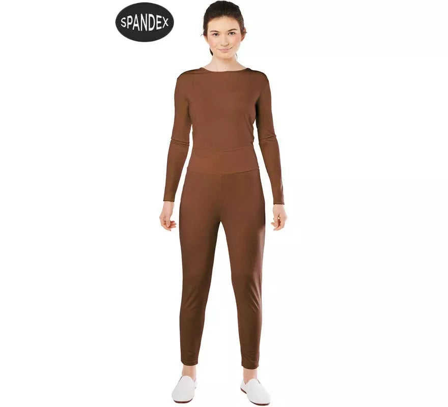 Translation missing: de.Conjunto Maillot Spandex en 2 piezas color Marron para mujer