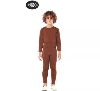 Conjunto Maillot Spandex en 2 piezas color Marron para niños
