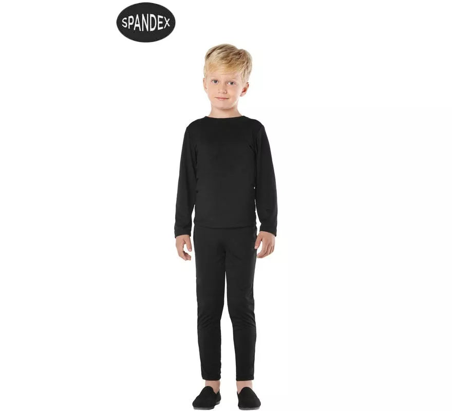 Translation missing: de.Conjunto Maillot Spandex en 2 piezas color Negro para niños