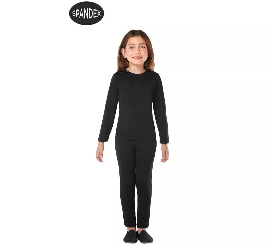 Translation missing: de.Conjunto Maillot Spandex en 2 piezas color Negro para niños