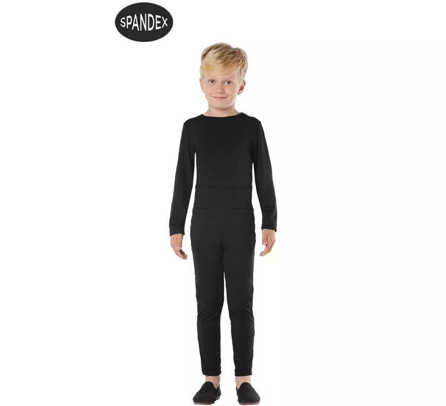 Translation missing: de.Conjunto Maillot Spandex en 2 piezas color Negro para niños