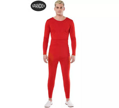 Roter 2-teiliger Spandex Trikotsatz für Herren