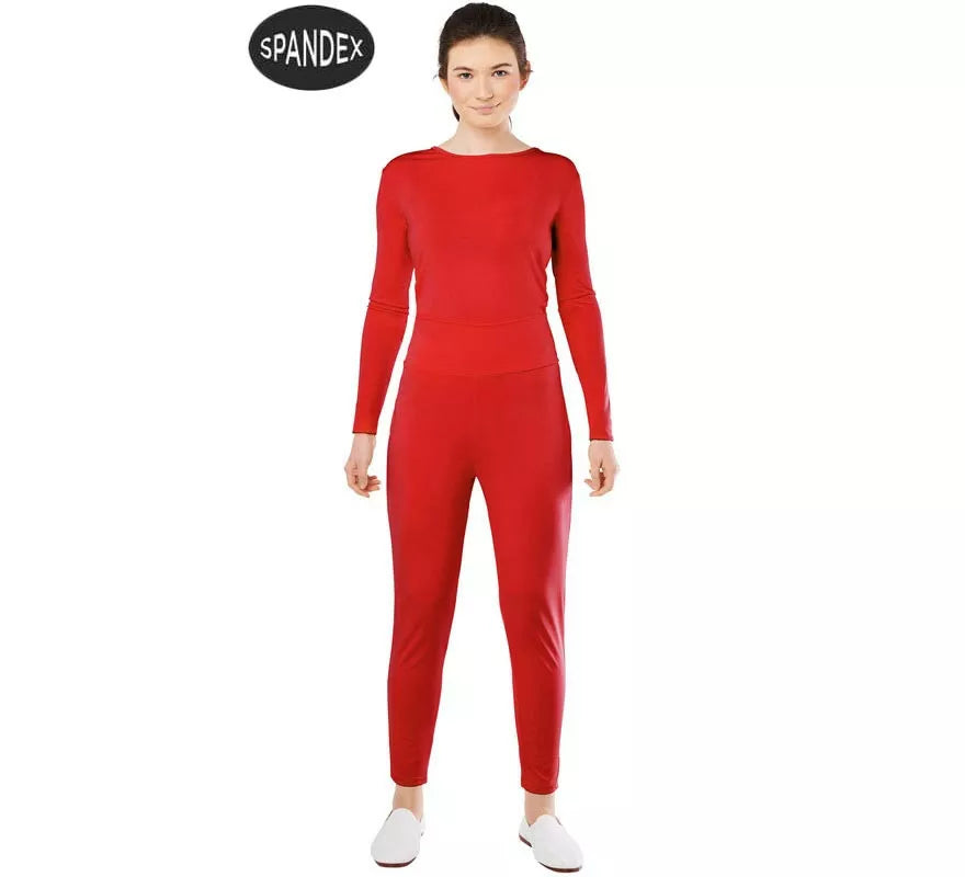 Translation missing: de.Conjunto Maillot Spandex en 2 piezas color Rojo para mujer