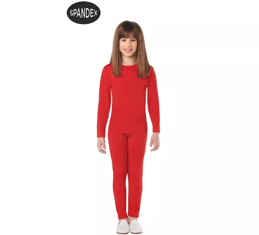 Translation missing: de.Conjunto Maillot Spandex en 2 piezas color Rojo para niños